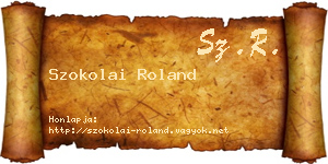 Szokolai Roland névjegykártya